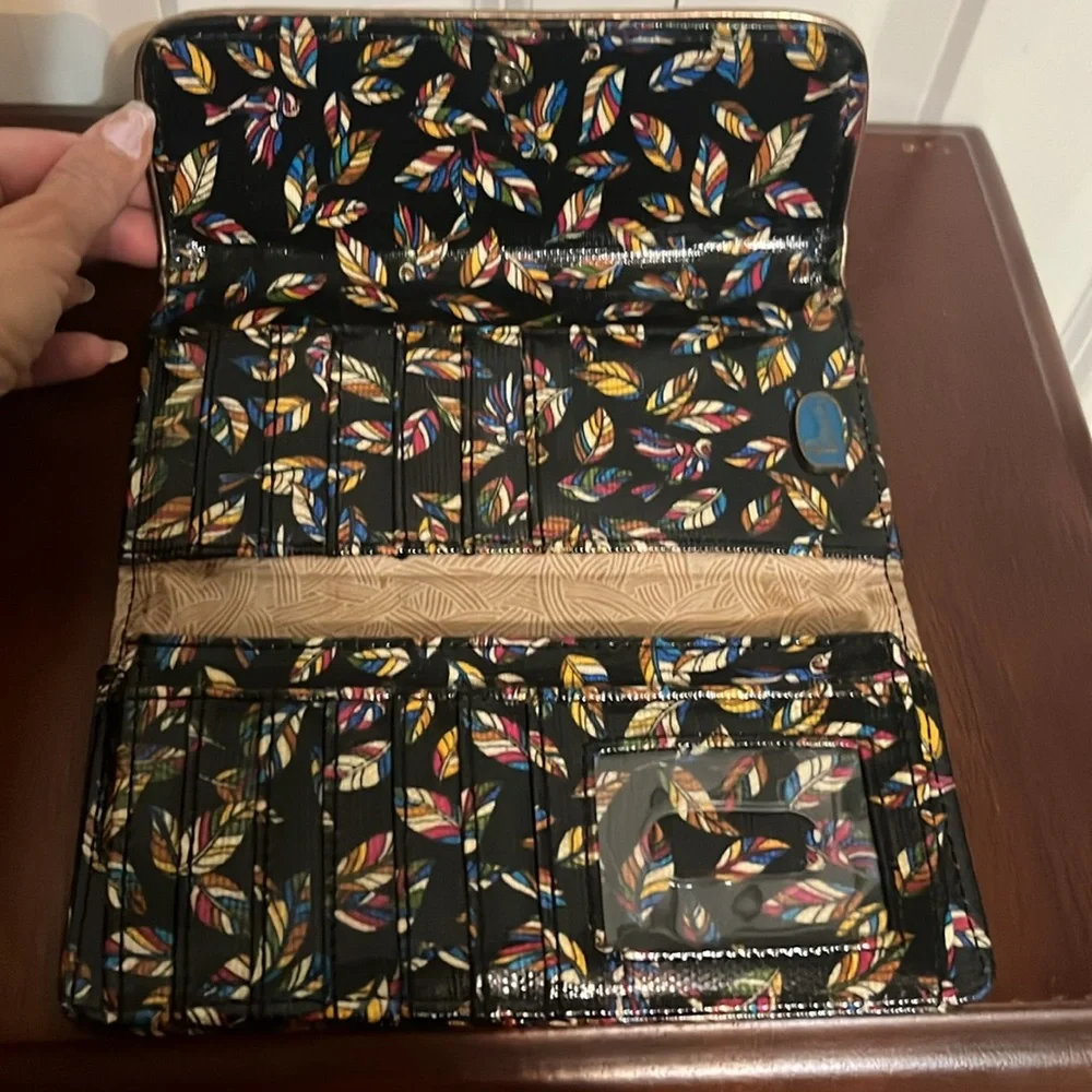 Sakroots Artist Circle Trifold Multicolor Bird Peace Canvas Women's Wallet